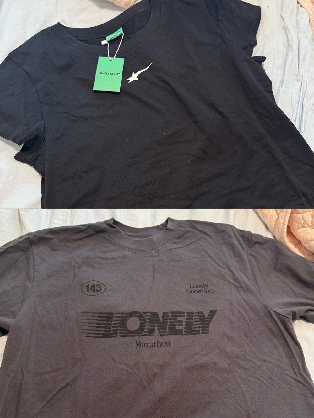 Bundle Lonely Ghost Graphic T Shirts- Size Large